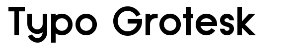 Typo Grotesk font preview